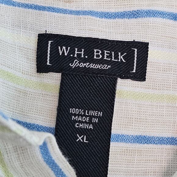 W.H. Belk Linen Shirt Womens Extra Large Button Up Classiccore Minimalist Ladies - Picture 4 of 5